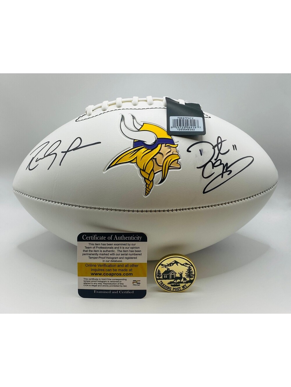 Randy Moss And Daunte Culpepper Dual Signed Logo Football